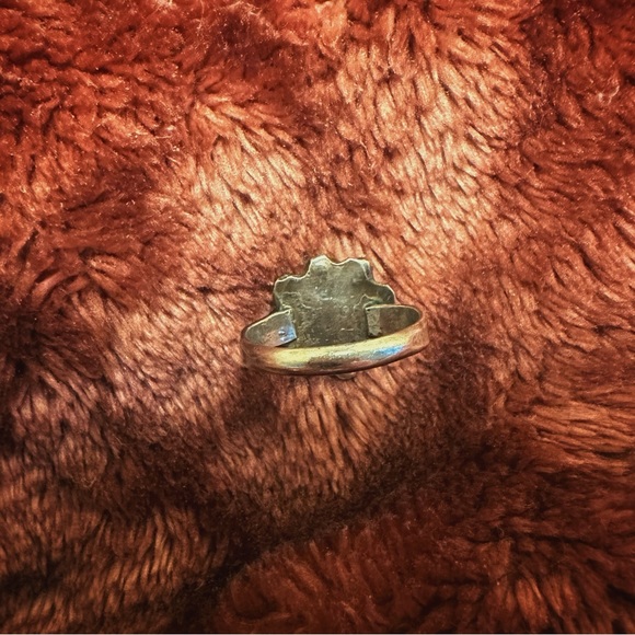 Handmade vintage silver and turquoise Flower Power ring size 6.5! - Picture 3 of 4